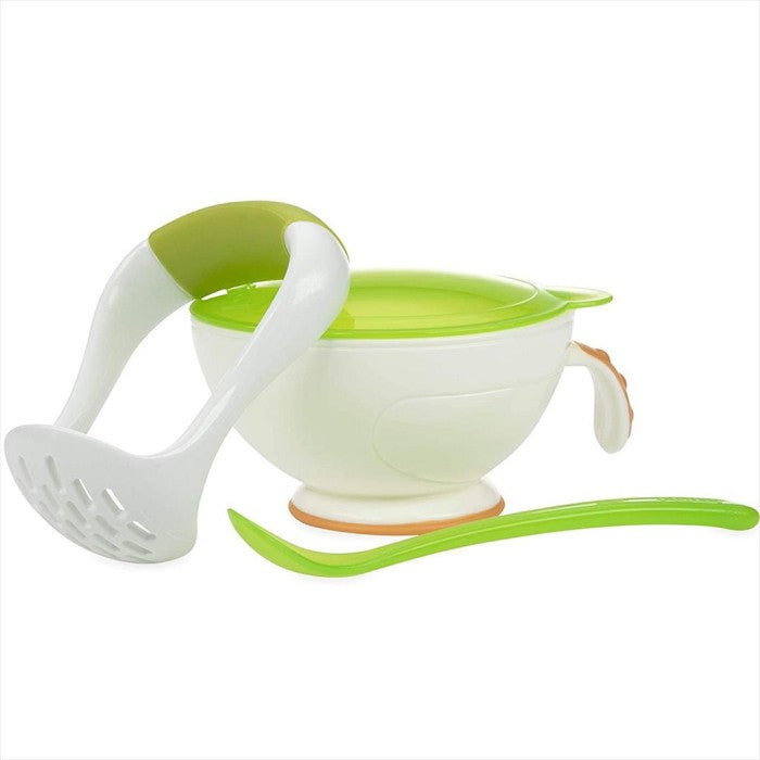 NUBY 111615 Garden Fresh Mash and Feed White Green