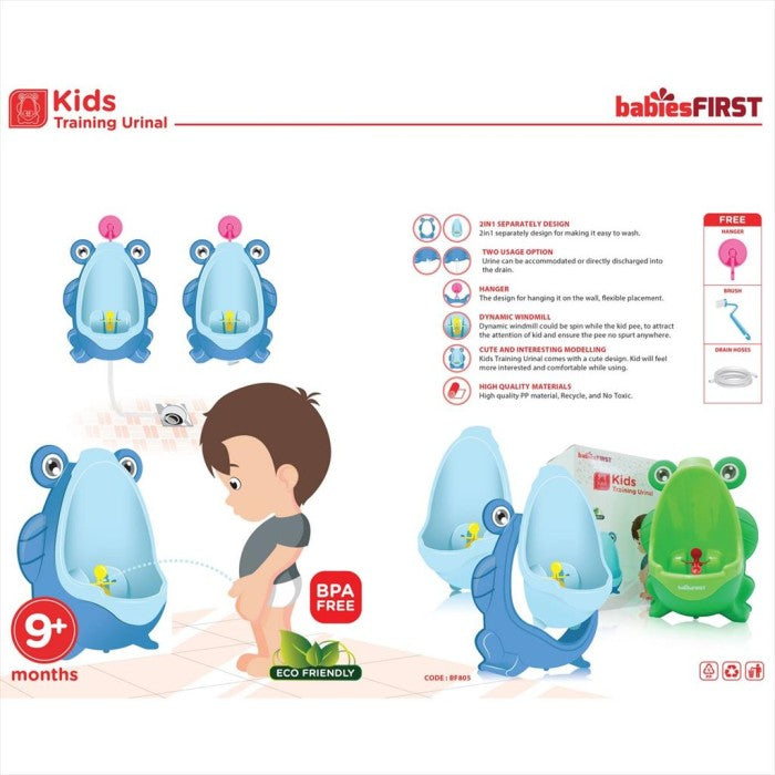 BabiesFIRST Kids Training Urinal 2in1 Blue Mini Toilet Anak Pispot