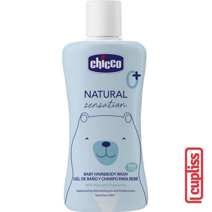CHICCO Natural Sensation Baby Hair Body Wash Sabun Shampo Bayi D4051