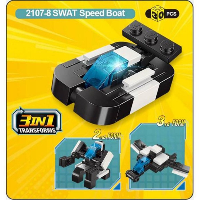 QMAN Fire Swat 3in1 SWAT Speed Boat 2107-8