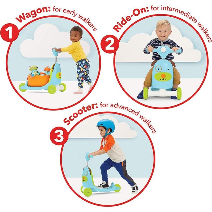 Skip Hop Zoo Ride On 3in1 822910 Dog SkipHop Scooter Anak