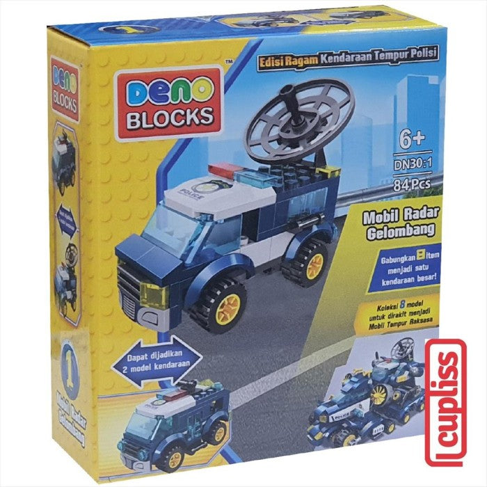 DENO DN30 Blocks Mobil Radar Gelombang 8 Assortements Mainan Anak