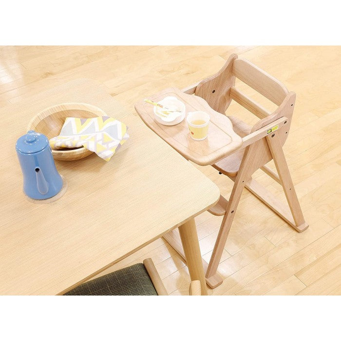 Yamatoya Tatameru Table HighChair Light Brown Kursi Makan Bayi