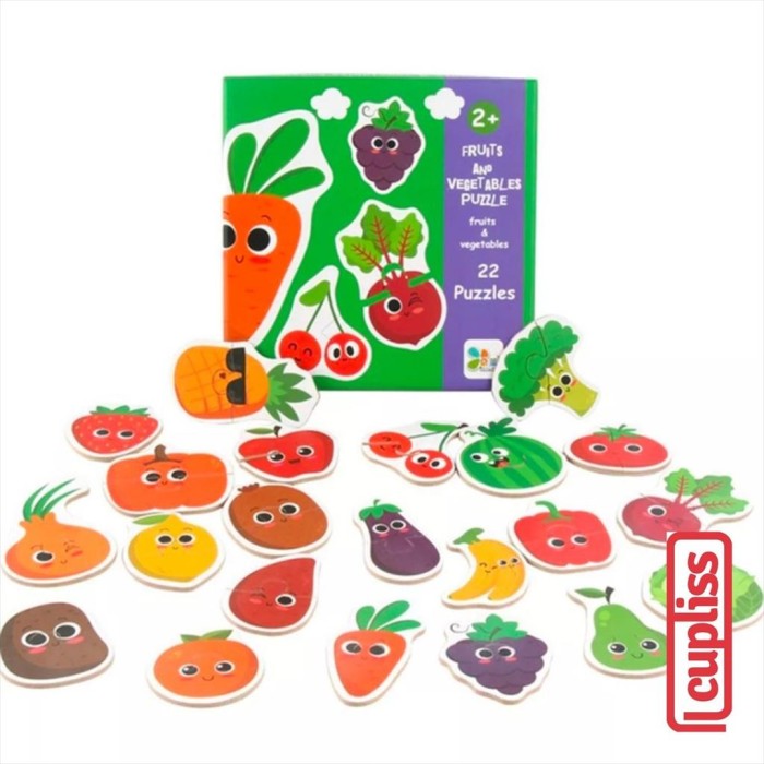 Puzzle Matching Box Fruits n Vegetables Mainan Edukasi Anak