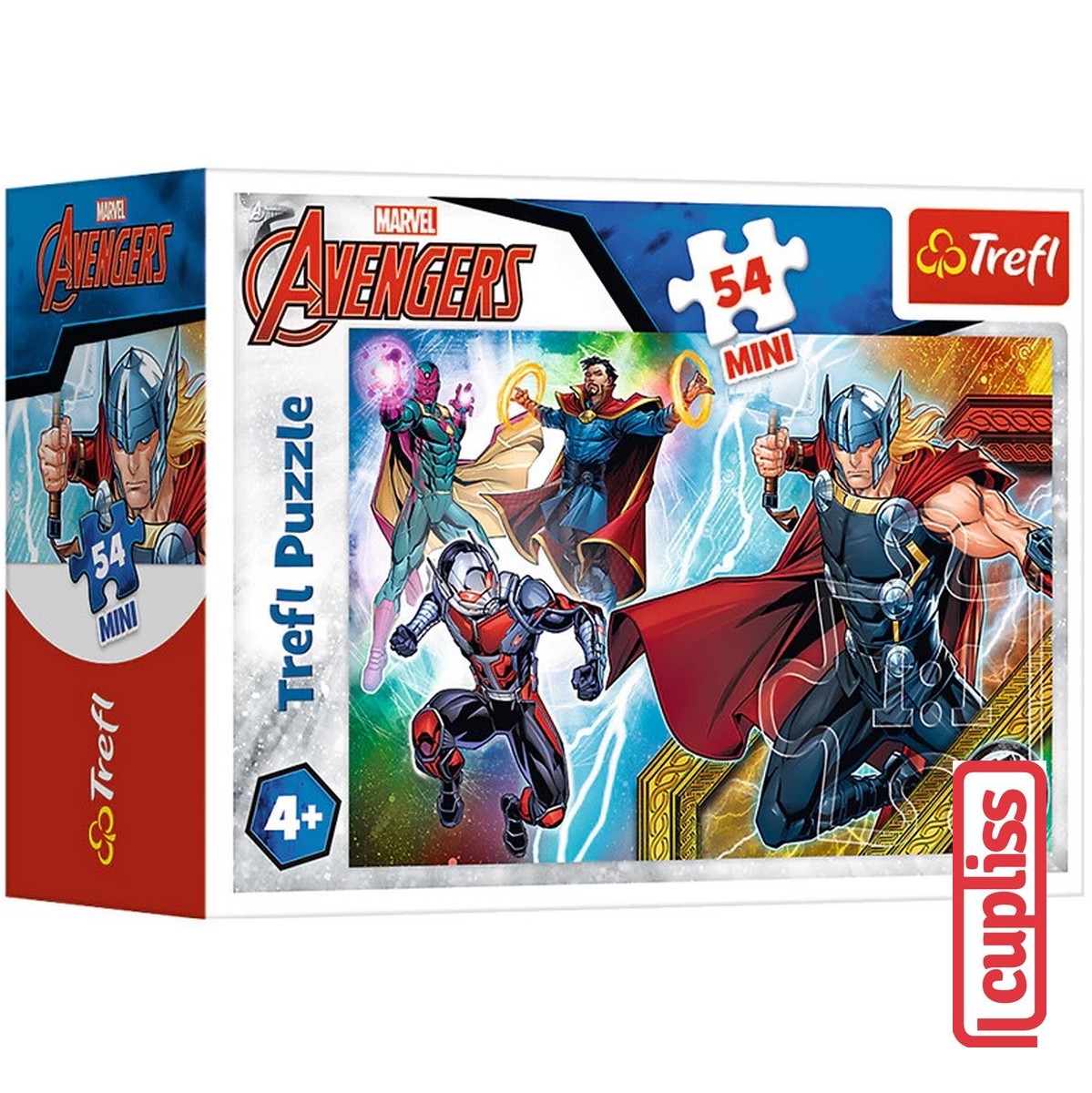 Trefl Puzzle 19616 Marvel Avengers 54 pcs 54166 Mini Mainan