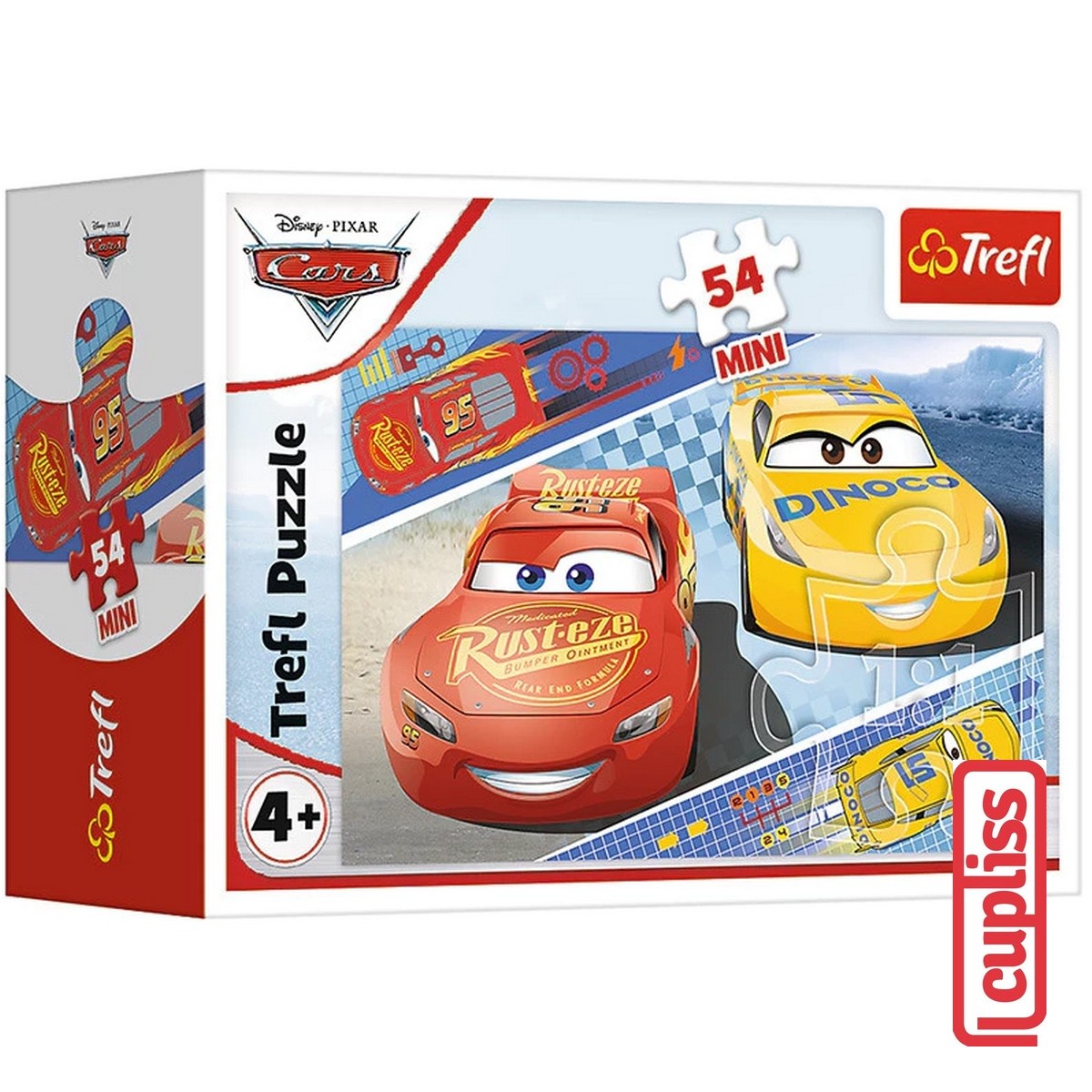 Trefl Puzzle 19721 Crazy Race Cars 3 54 pcs 54192 Mini Mainan