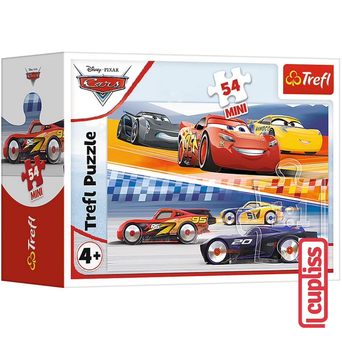 Trefl Puzzle 19722 Crazy Race Cars 3 54 pcs 54192 Mini Mainan