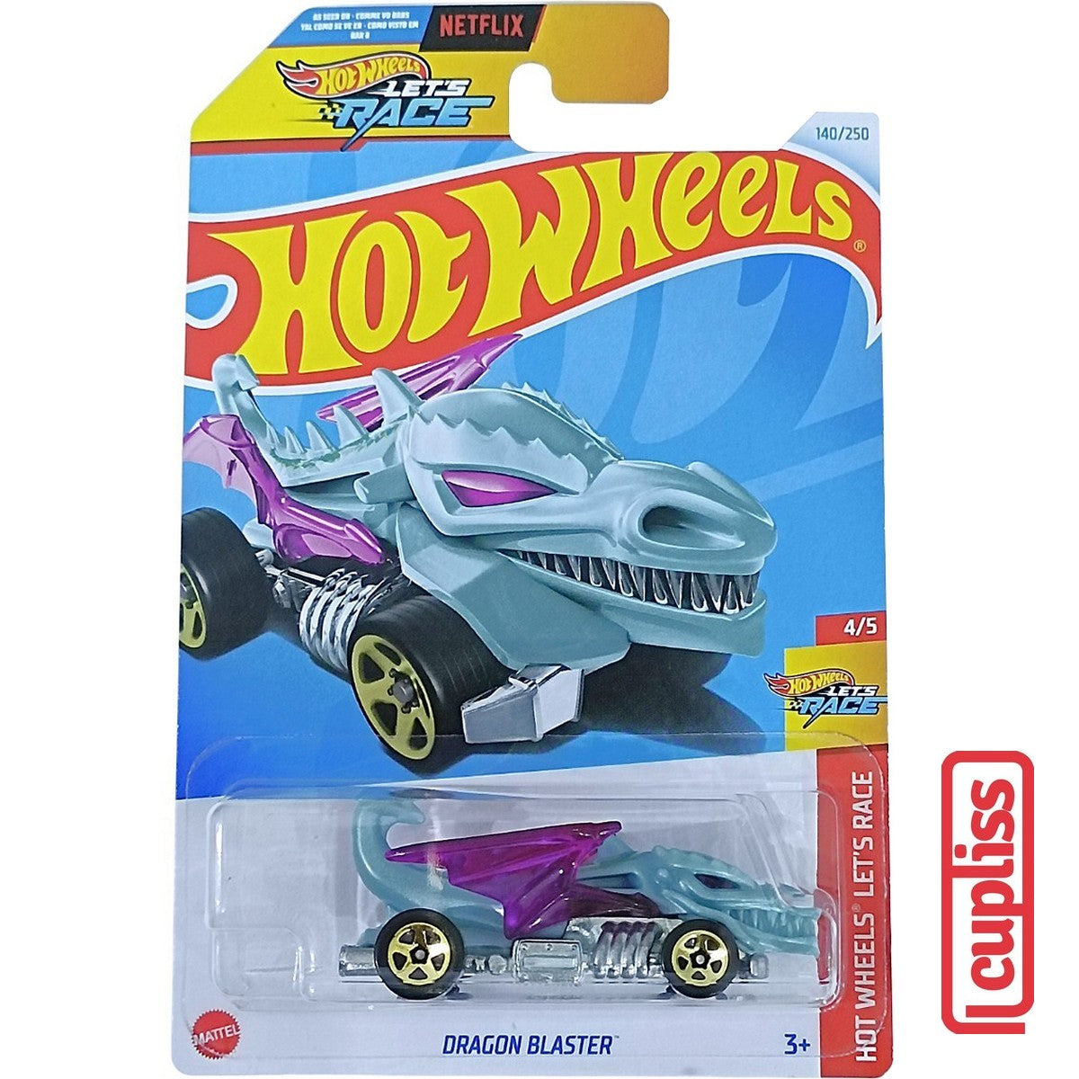 Hot Wheels HW Basic HTC10 Dragon Blaster Lets Race Netflix Mattel Hotwheels