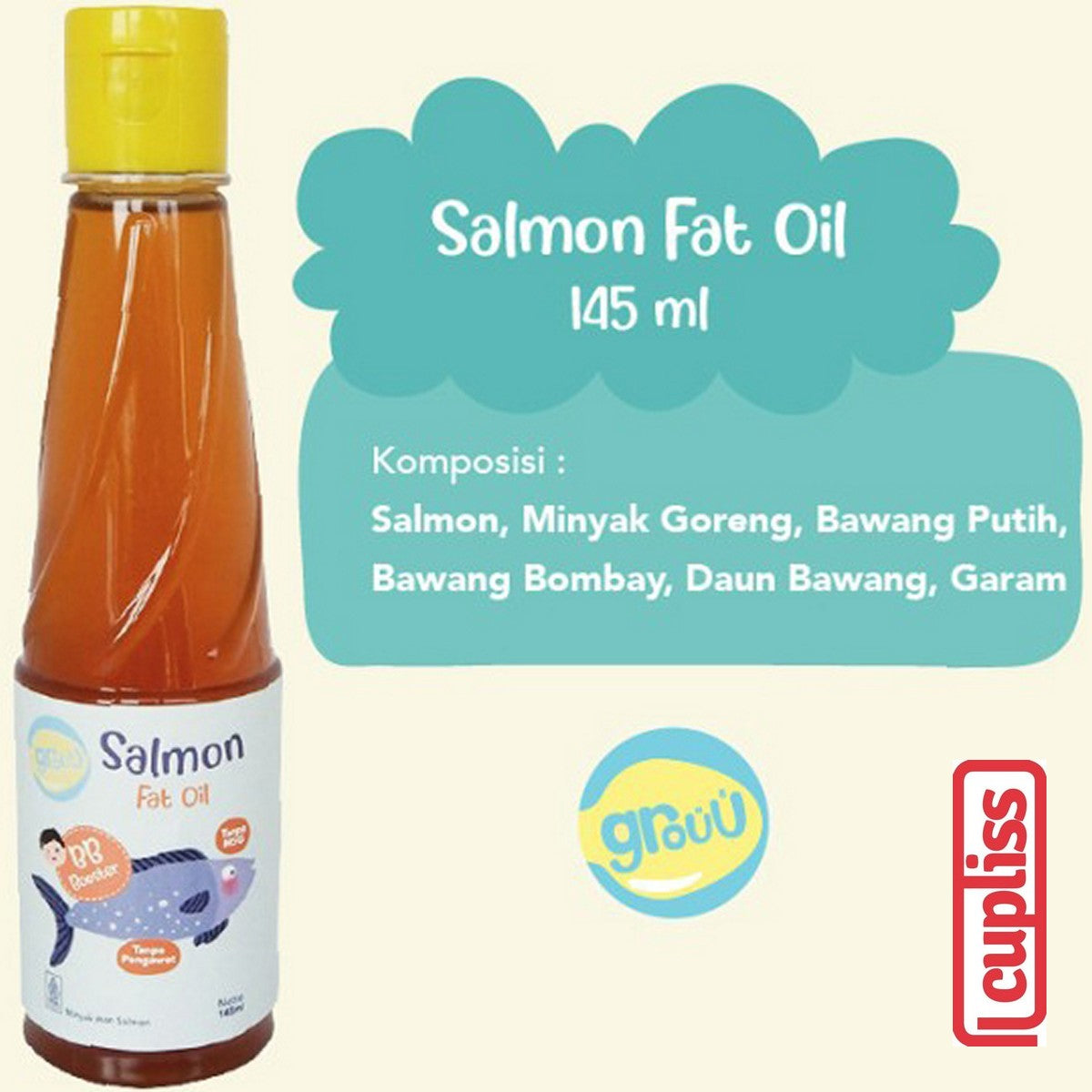 GROUU Cooking Oil Fat Minyak Kelapa Bayi Anak Masak Virgin Olive Coconut MPASI