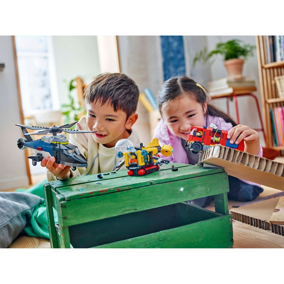 LEGO City 60462 Helicopter, Fire Truck & Submarine Remix