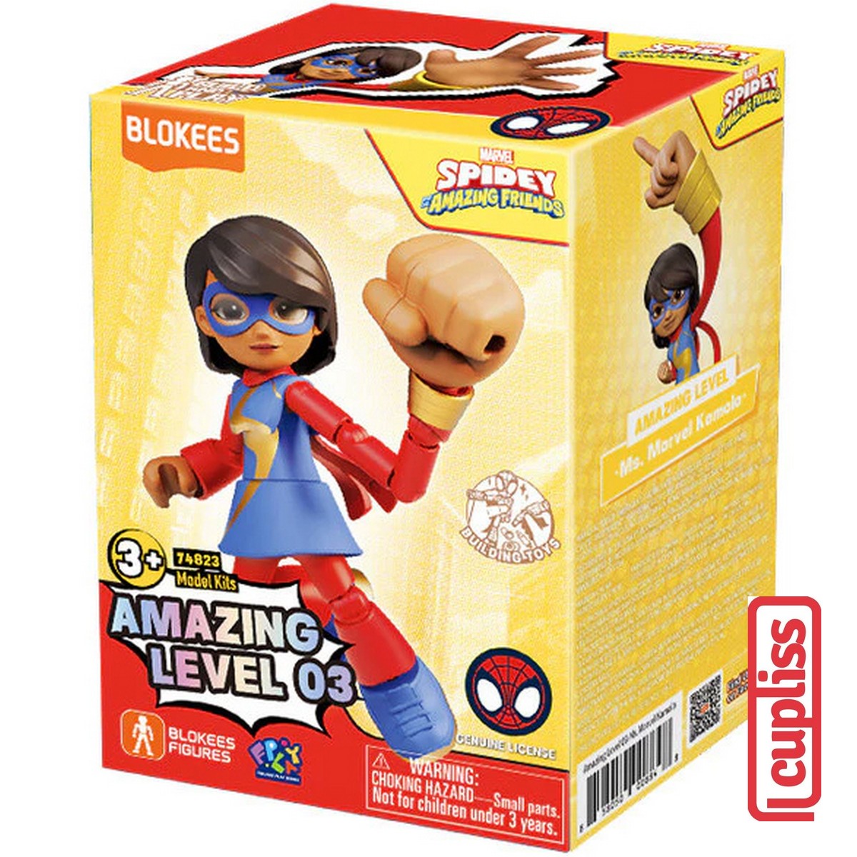 BLOKEES Figures Marvel Spidey Amazing Level 03 Miles Web Ghost Spider Ant Man Ms Kumala Friends