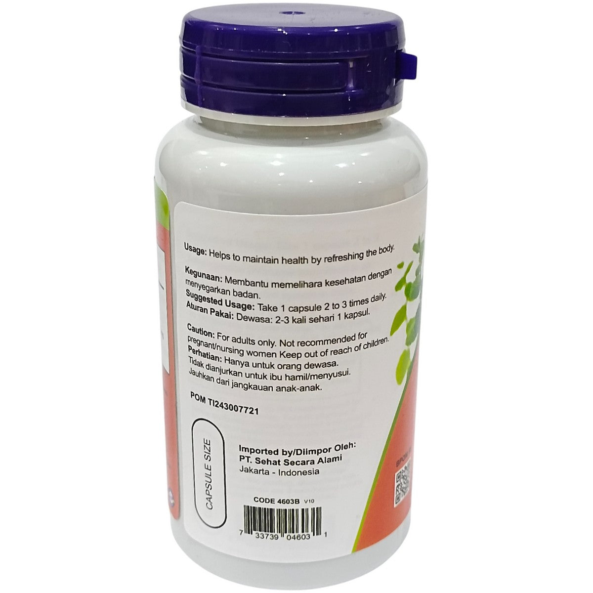 NOW Foods Vitamin Ashwagandha 450 mg Suplemen 90 Veg Capsules vcaps