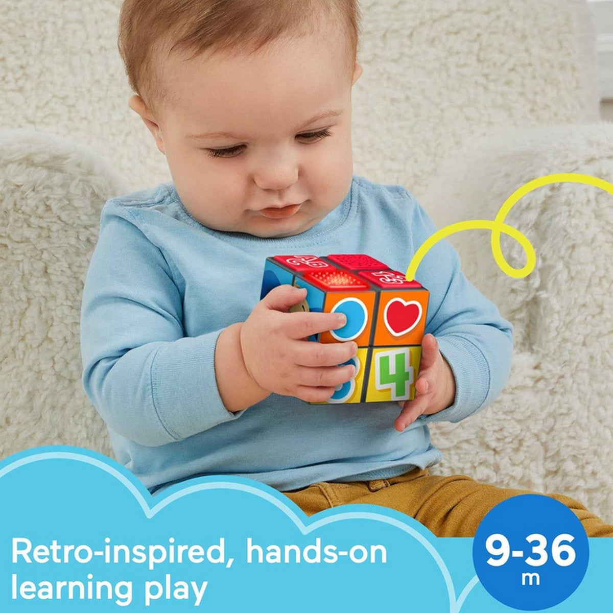 Fisher Price HJN95 Laugh Learn Puppy's Activity Cube Mainan Bayi Anak
