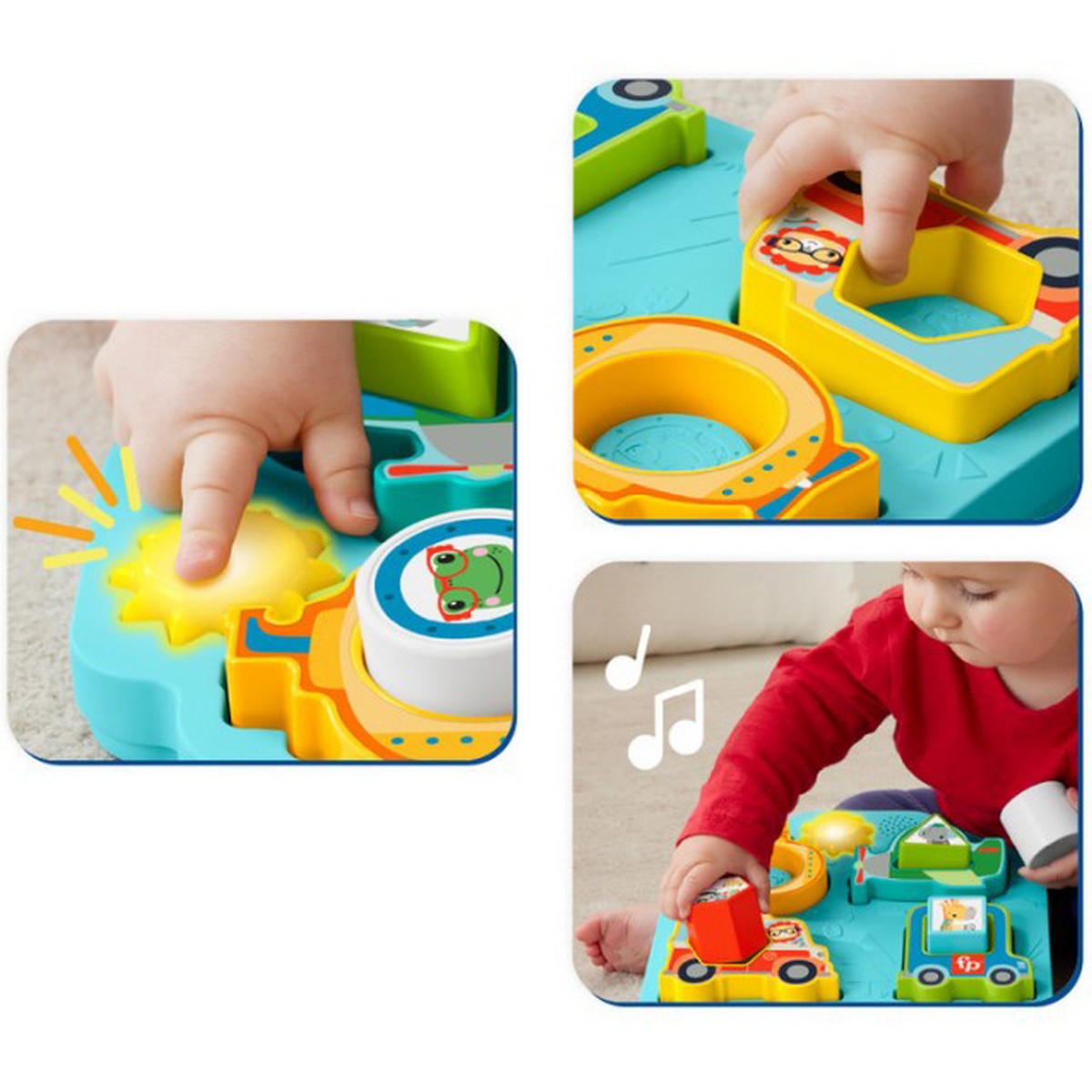 Fisher Price HRP31 Shapes Sounds Vehicle Puzzle Mainan Bayi Anak