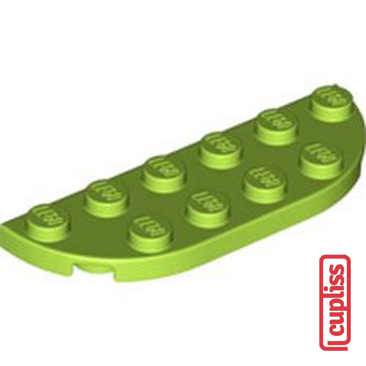 x1 LEGO Parts 6173012 0.5 Circle Plate 2x6 Bright Yellowish Green 18980