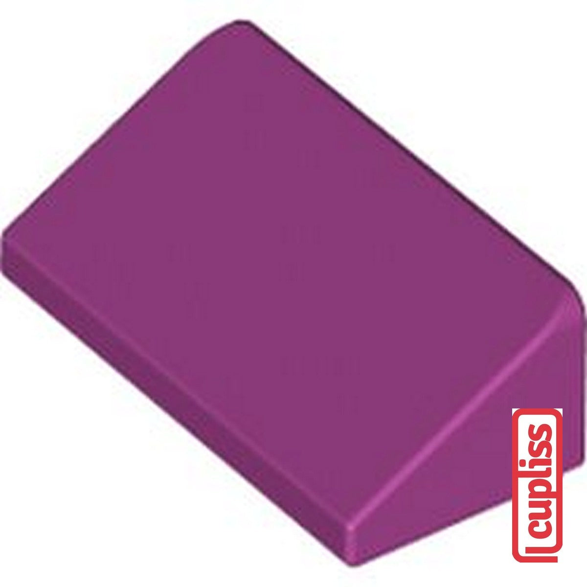 x1 LEGO Parts 6215168 Roof Tile 1x2x0.67 ABS Bright Reddish Violet 85984