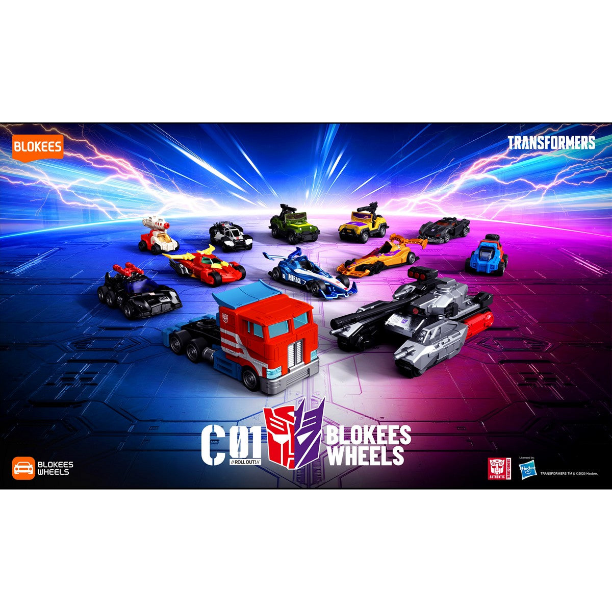 BLOKEES 75604 Figure Mini Wheels C-01 Transformers Version 01 Auto Prime C01 Box