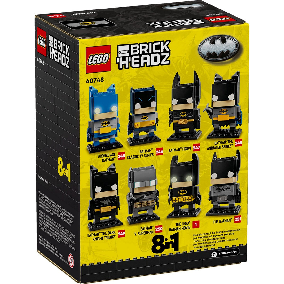 BAD BOX LEGO Brickheadz 40748 Batman 8 in 1