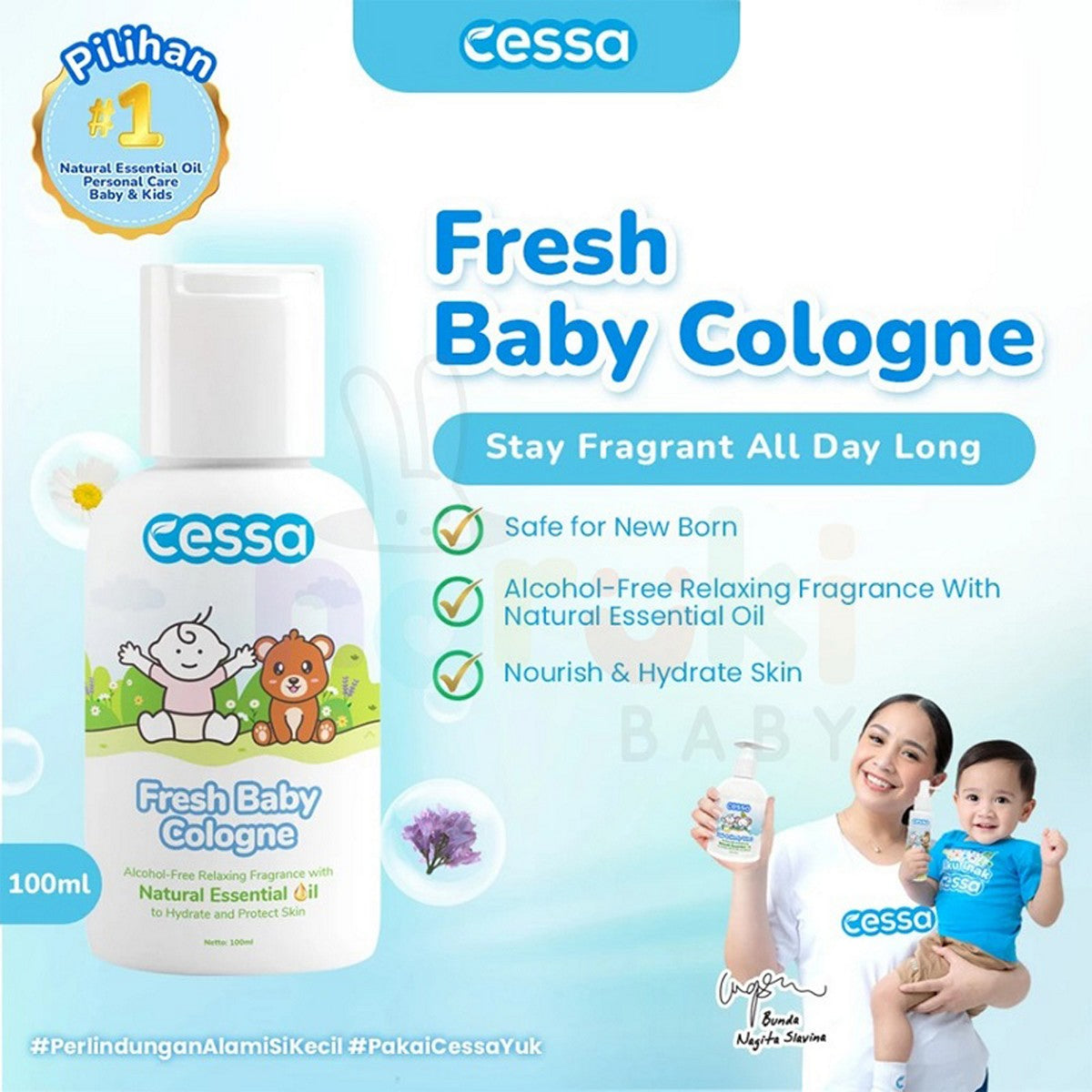 Cessa Baby Fresh Cologne and Nourishing Skin 100ml Parfum Minyak Wangi Bayi