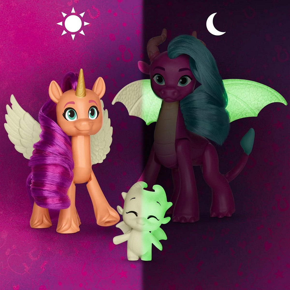 Hasbro My Little Pony F8702 Dragon Light Reveal Glow in The Dark Ponies