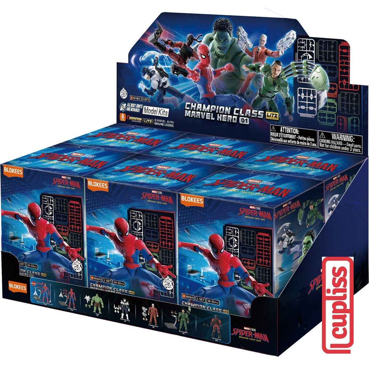 Box - BLOKEES Figure Marvel Hero 81160 Champion Class Lite Edition Spider Man Hulk Scorpion