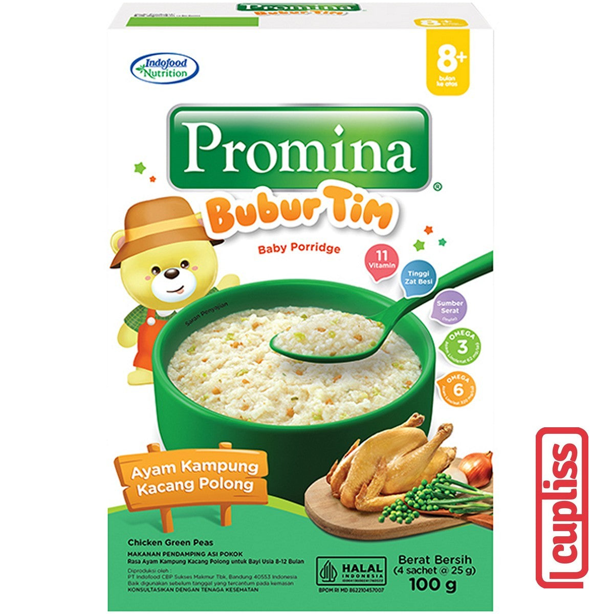 Promina Bubur Tim 100gr Porridge MPASI Anak Bayi Sehat Baby 8m+