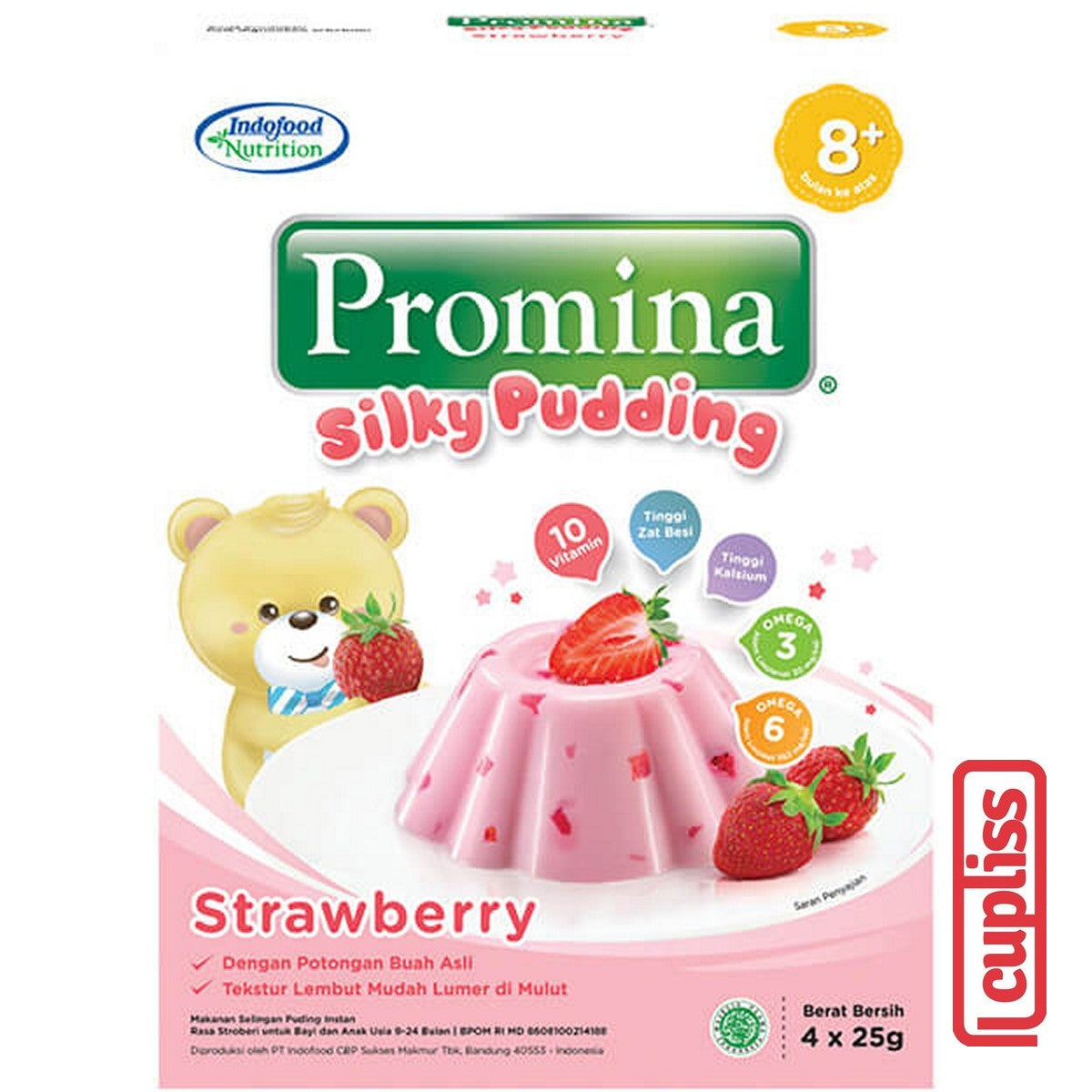 Promina Silky Puding 100gr Pudding Snack Anak Bayi Balita MPASI Coklat Strawberry