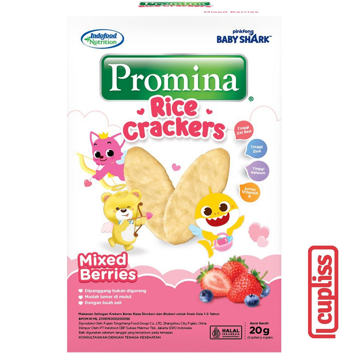 Promina Rice Crackers 20gr Snack Beras Bayi Anak MPASI Cemilan Baby 12m+