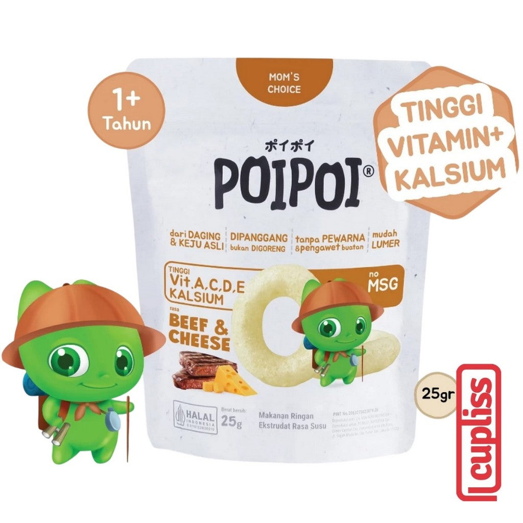 PoiPoi Healthy 25g Snack Sehat Bayi Bervitamin 25 gr Anak Milky Melon Mix Fruit Veggie Beef Cheese