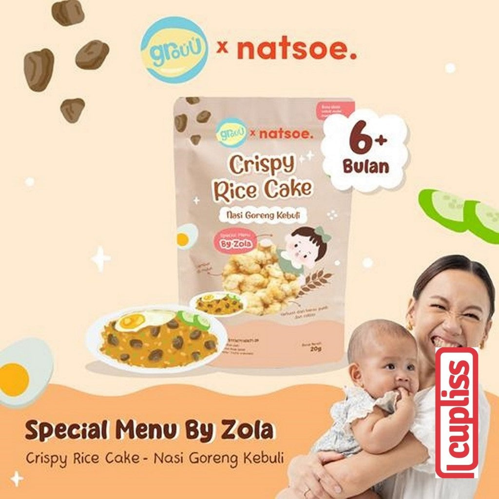 GROUU Crispy Rice Cake Snack Cemilan Bayi Anak MPASI Sehat 6+