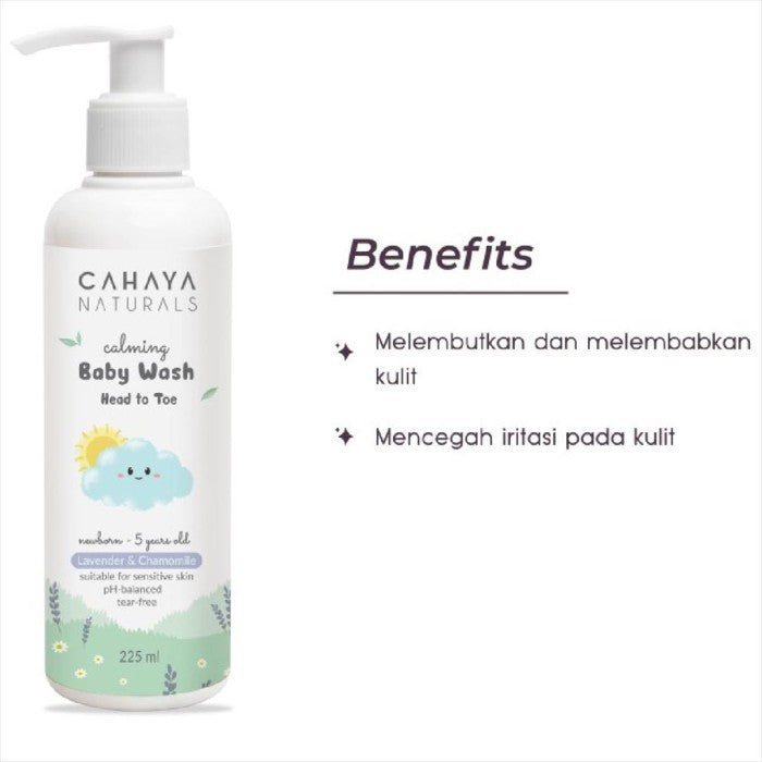 Cahaya Naturals Calming Baby Wash Head to Toe 225ml 11010109 225 ml