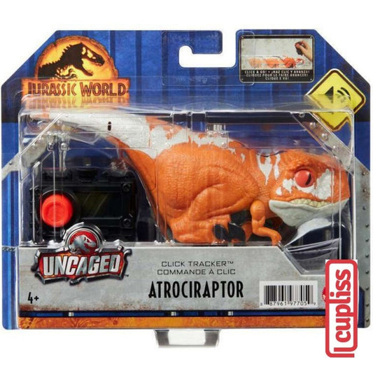 Mattel Jurassic World GYN42 Uncaged Click Tracker Atrociraptor GYN38