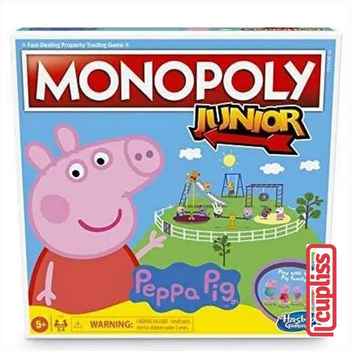 Hasbro Board Game F1656 Monopoly Peppa Pig Junior Permainan Papan