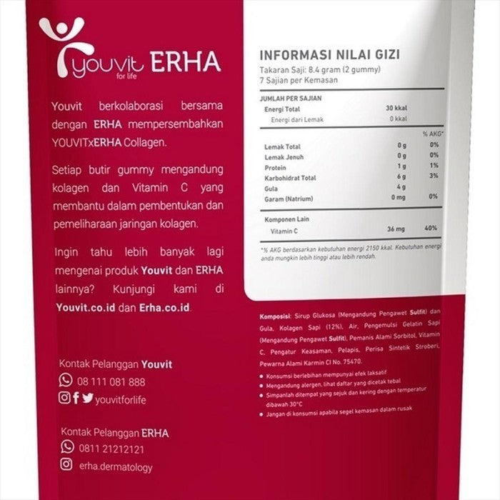 YOUVIT x Erha Multivitamin Gummy Collagen 1000mg 7 Days Vitamin