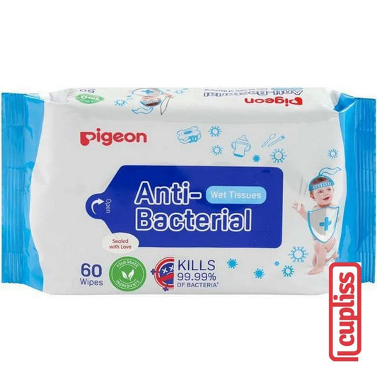 PIGEON Wet Tissue Wipes 60 s Antibacterial 60s Basah Anti Bacterial