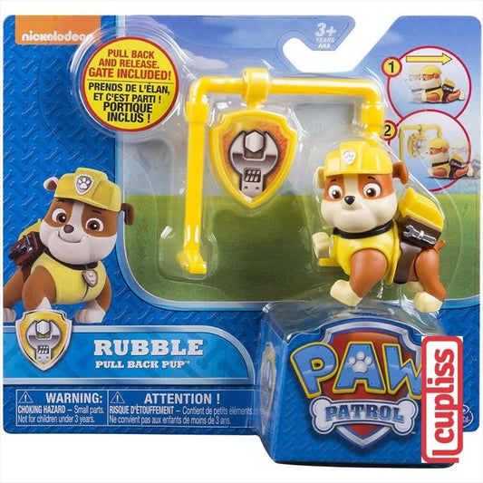 Paw Patrol Rubble Pull Back Pup Figure only 20082986