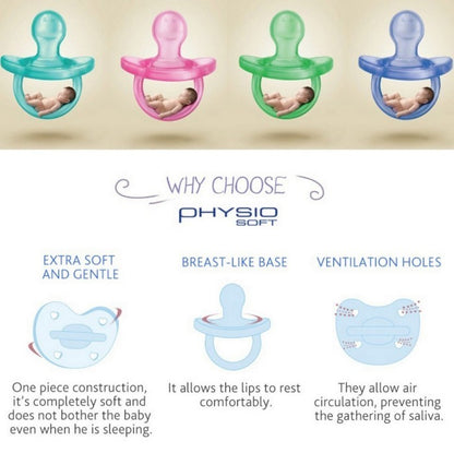 CHICCO Physio Soft Soother Silicone 6-16m Dot Botol Susu Bayi