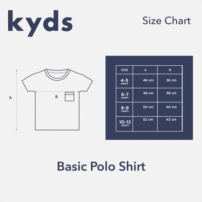 Kyds Basic Polo Shirt Black Kaos Polo Anak