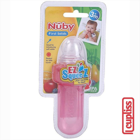 NUBY 124657 30 ml Mini Ez Squeeze with Case Pink Sendok Bayi