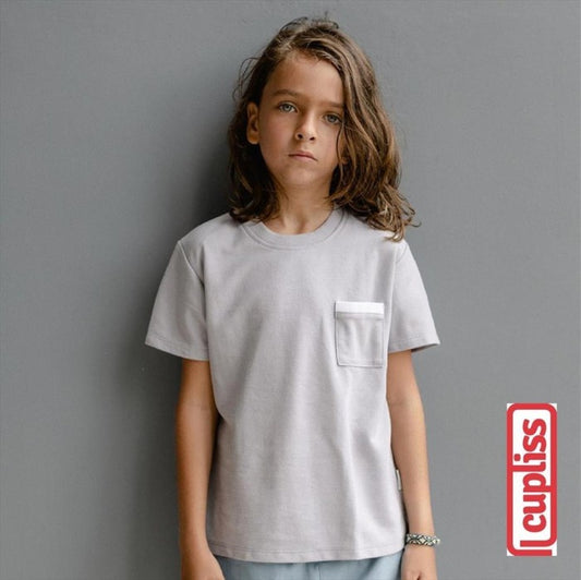 Kyds Basic Polo Shirt Light Grey Kaos Polo Anak