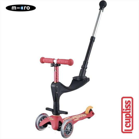 Micro Mini 3in1 Deluxe Plus Scooter Ruby Red Dlx Skuter
