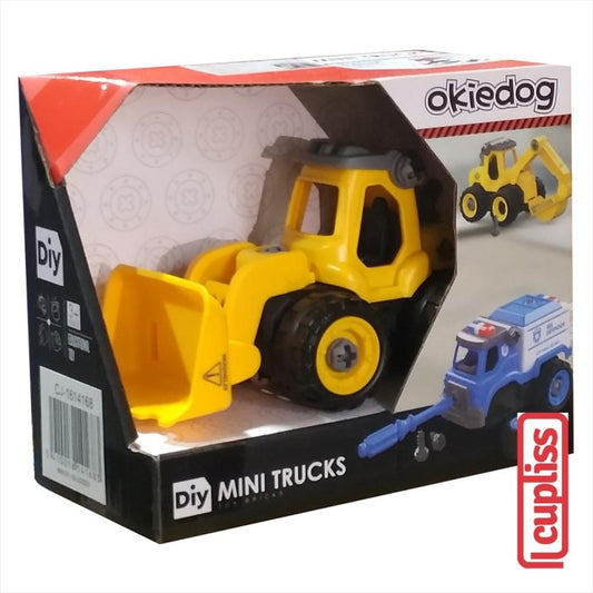 Okiedog Diy Mini Trucks Bulldozer Mainan Bongkar Pasang Anak