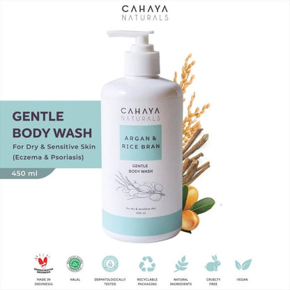 Cahaya Naturals Gentle 450ml Body Wash Argan Rice Brand Oil12010103