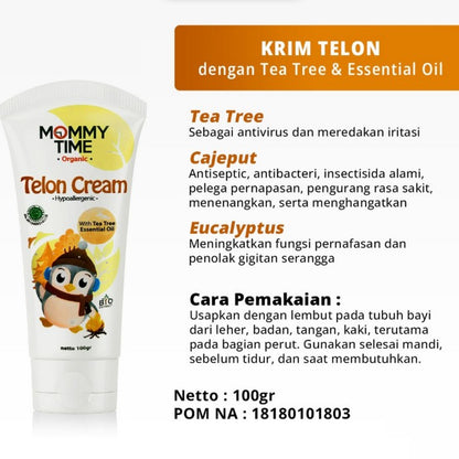 Mommy Time Organic Baby Telon Cream 100g Krim Bayi 100 g