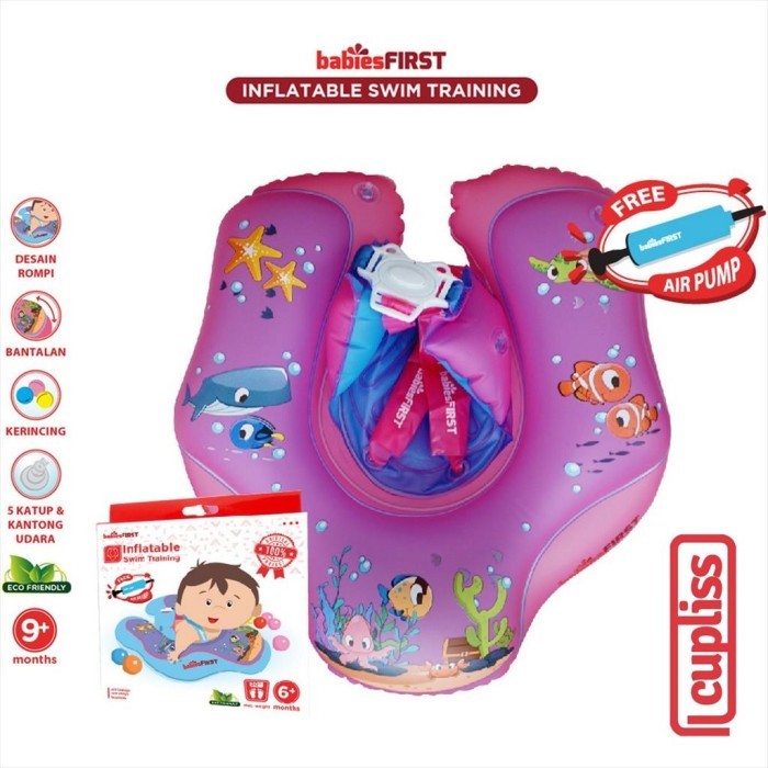 BabiesFIRST Inflatable Swim Training Pelampung Renang Pink Babies