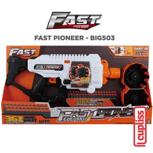 FAST Pioneer Electric Machine Gun 36 Darts Pistol Mainan