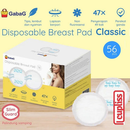 GABAG Breast Pads Classic Disposable 56pcs Breastpad