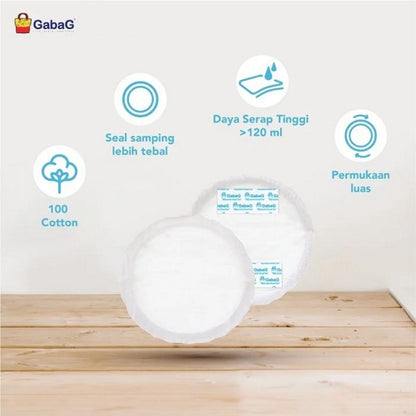 GABAG Breast Pads Classic Disposable 56pcs Breastpad