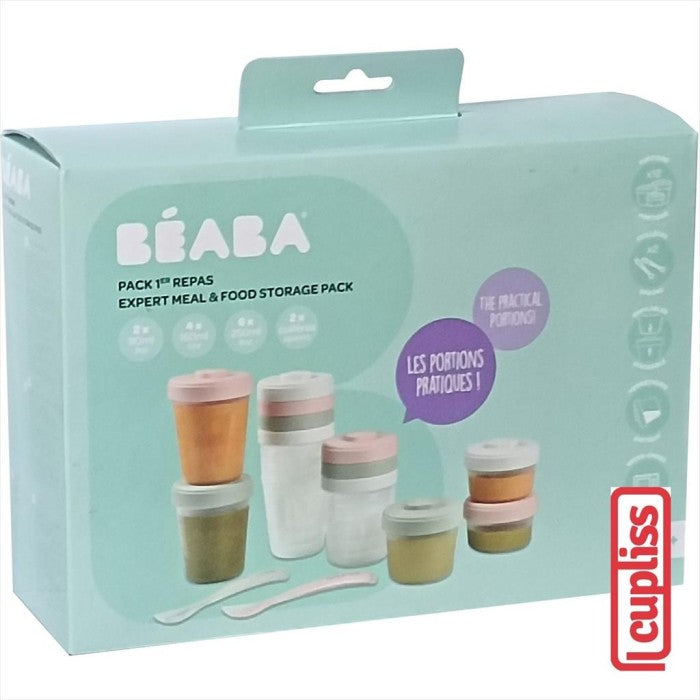 BEABA Food Meal Storage Expert Pack Set 12 Eucalyptus Wadah MPASI