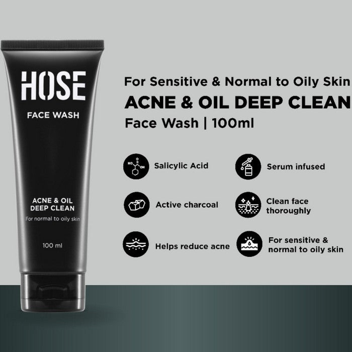 Hose Face Wash Acne Oil Deep Clean 100ml Sabun Cuci Muka 100 ml